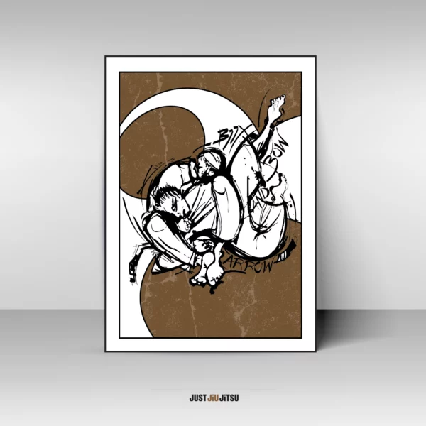 BJJ "Bow and Arrow Choke" Poster.