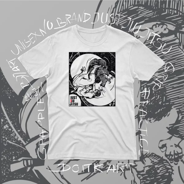 BJJ T-shirt White will turn black