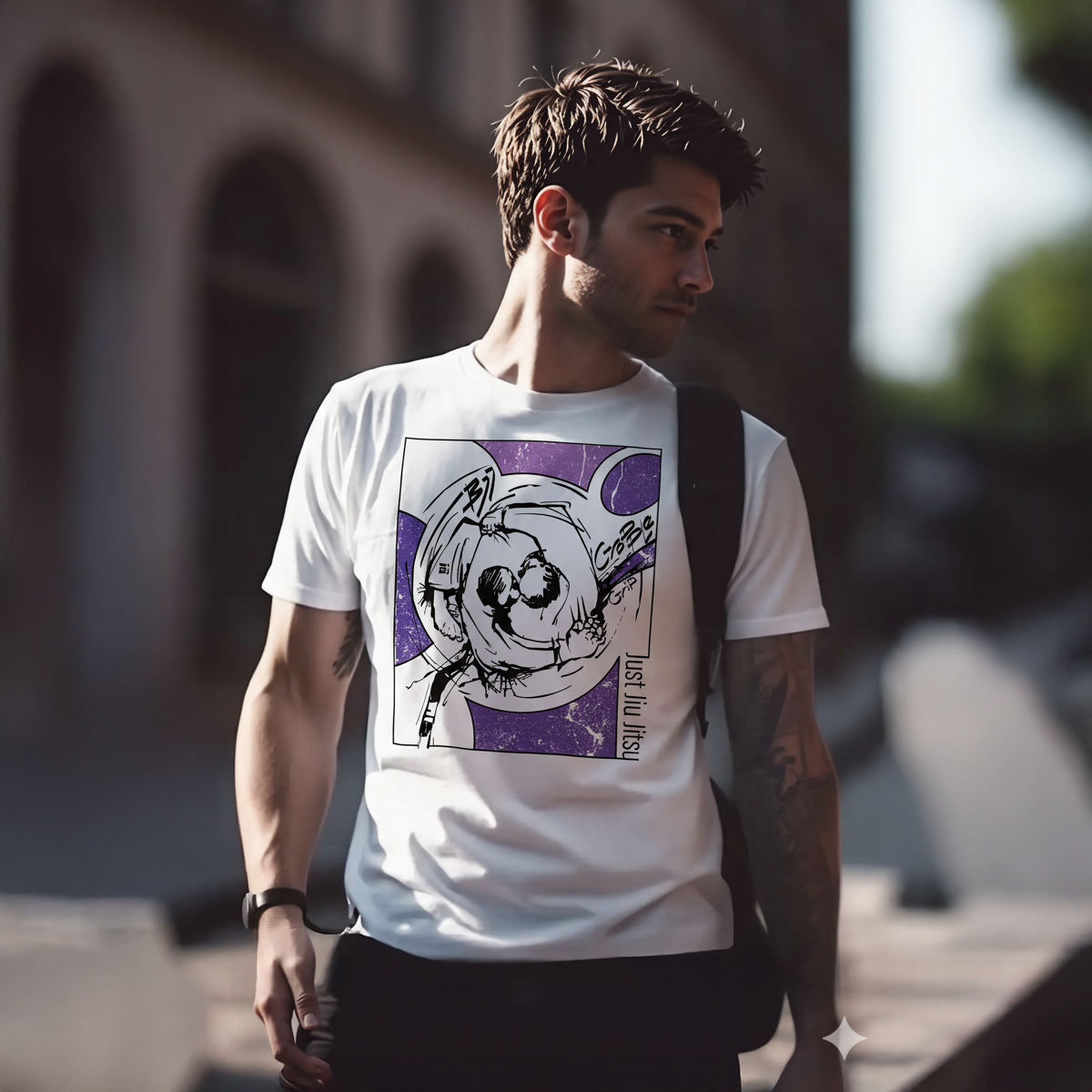 BJJ T-Shirt Human Chess White