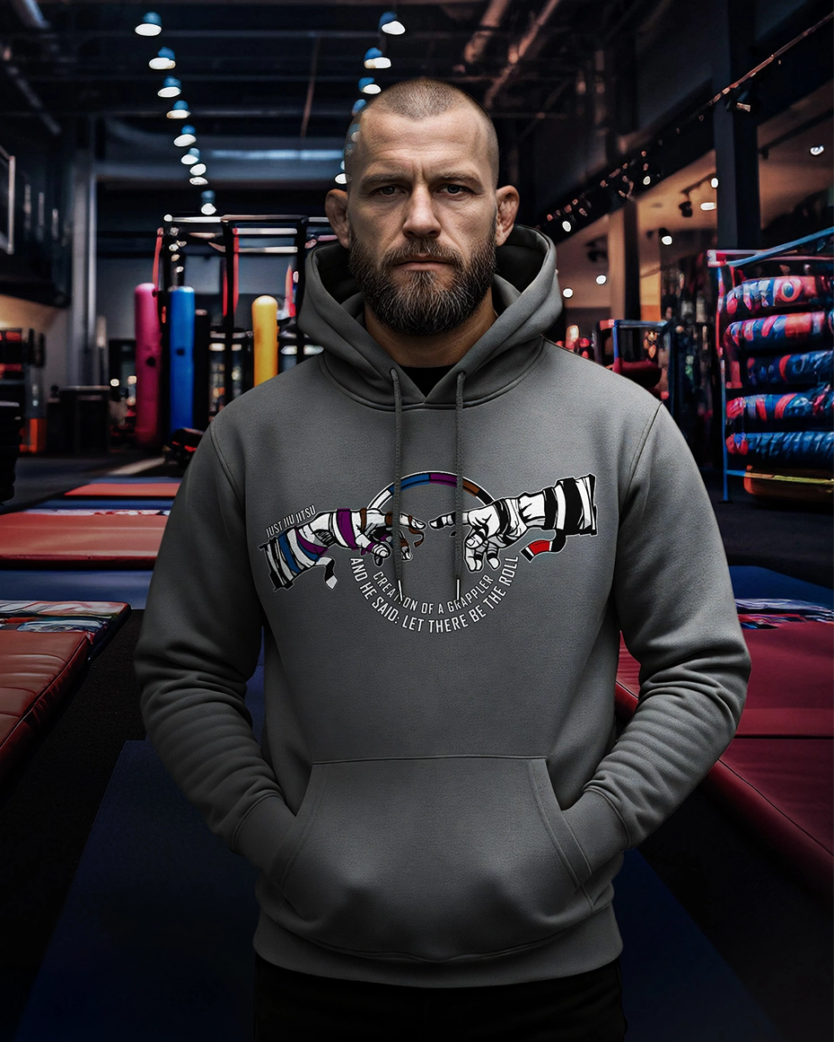 BJJ Creation Grey Hoodie