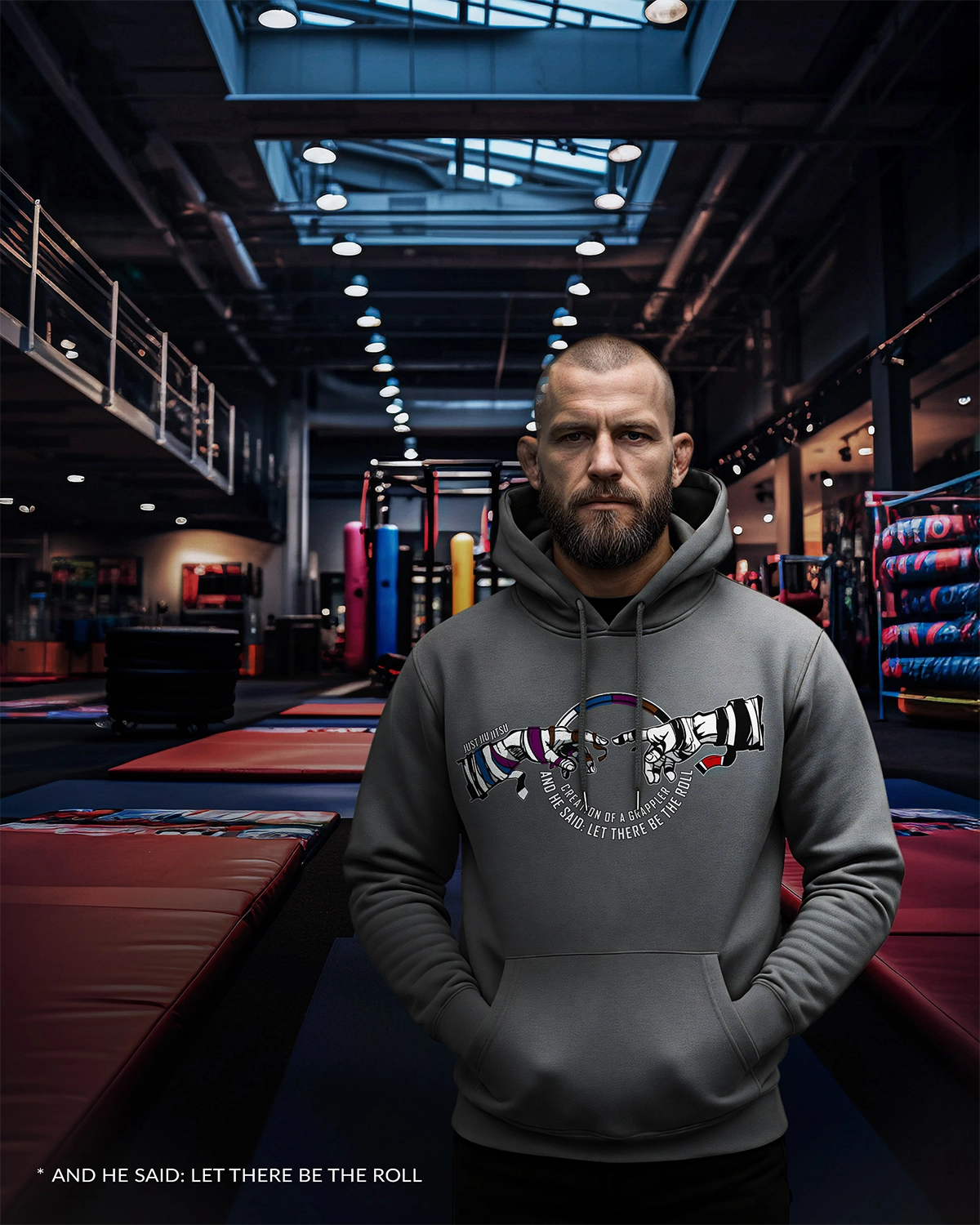 BJJ GRIPS Grey Hoodie