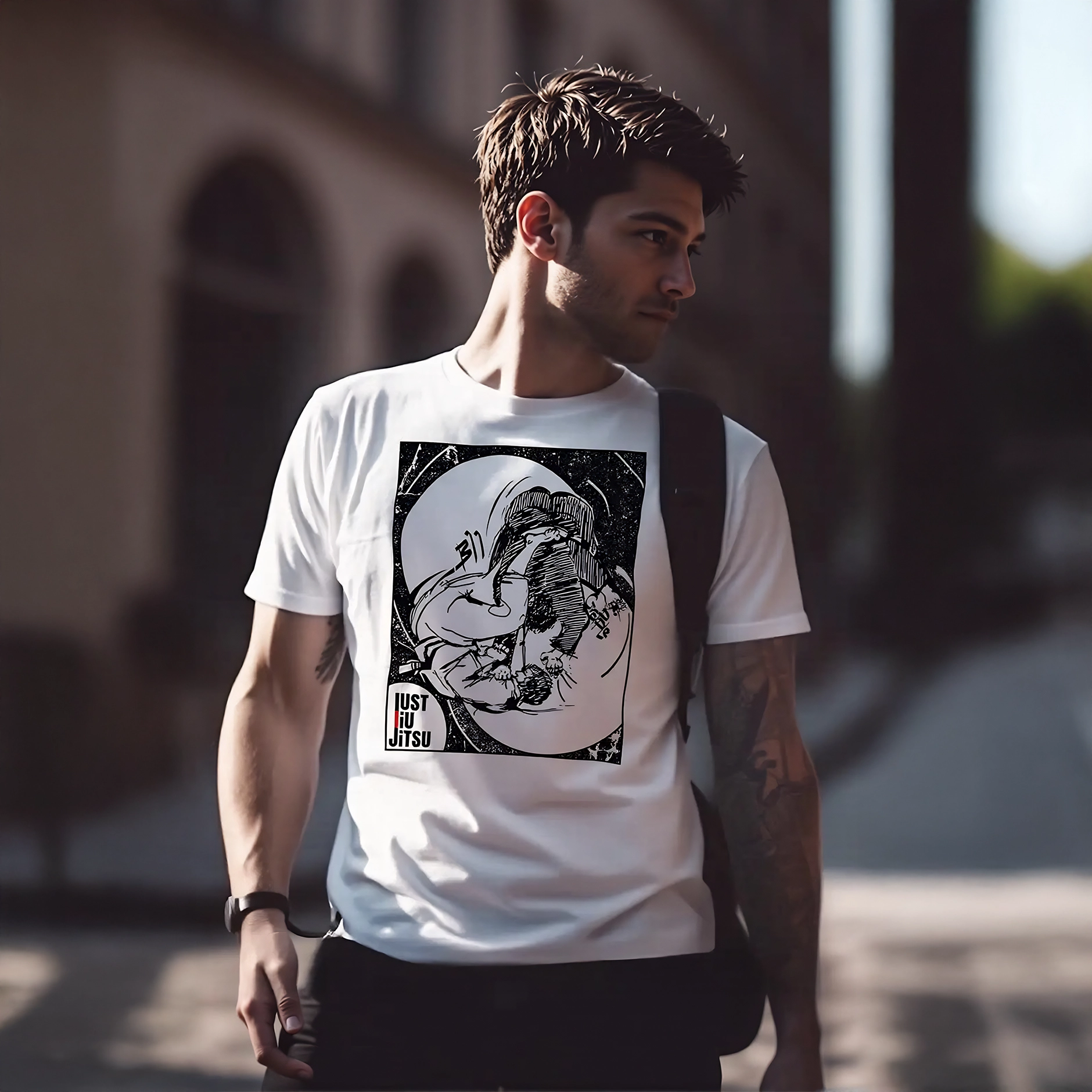 Koszulka BJJ Human Chess White