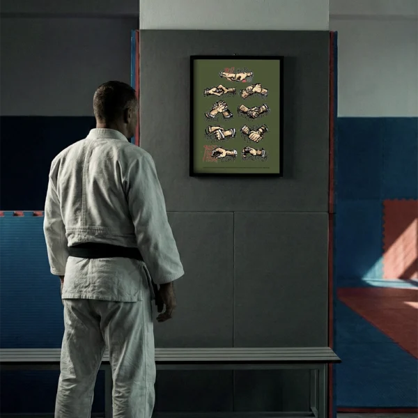 BJJ Grips Poster in the gym