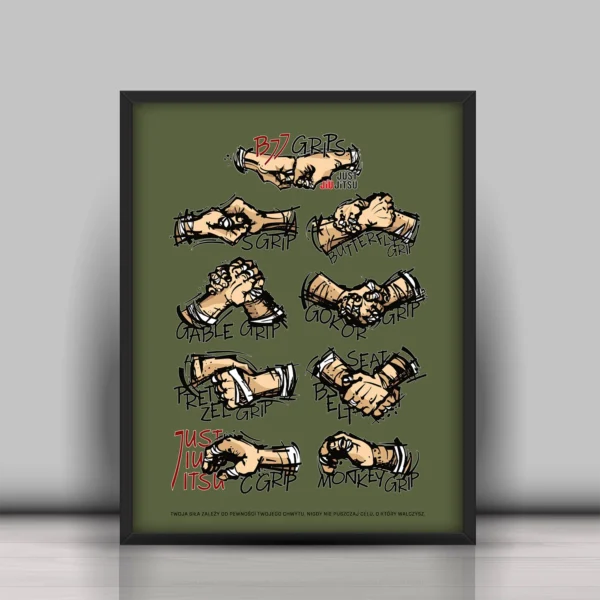 BJJ Grips Poster