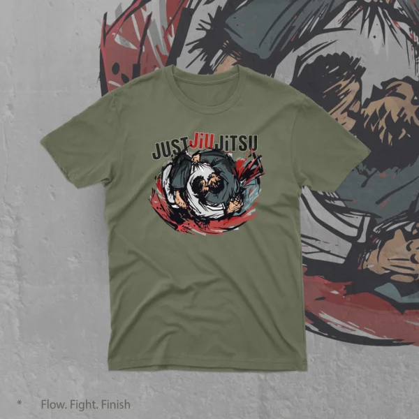 Koszulka BJJ Flow Fight Khaki