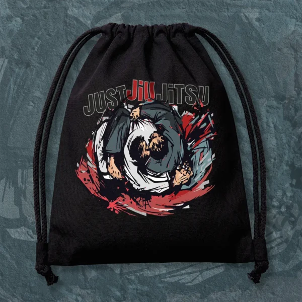 BJJ Drawstring Bag "Flow Fight" Black