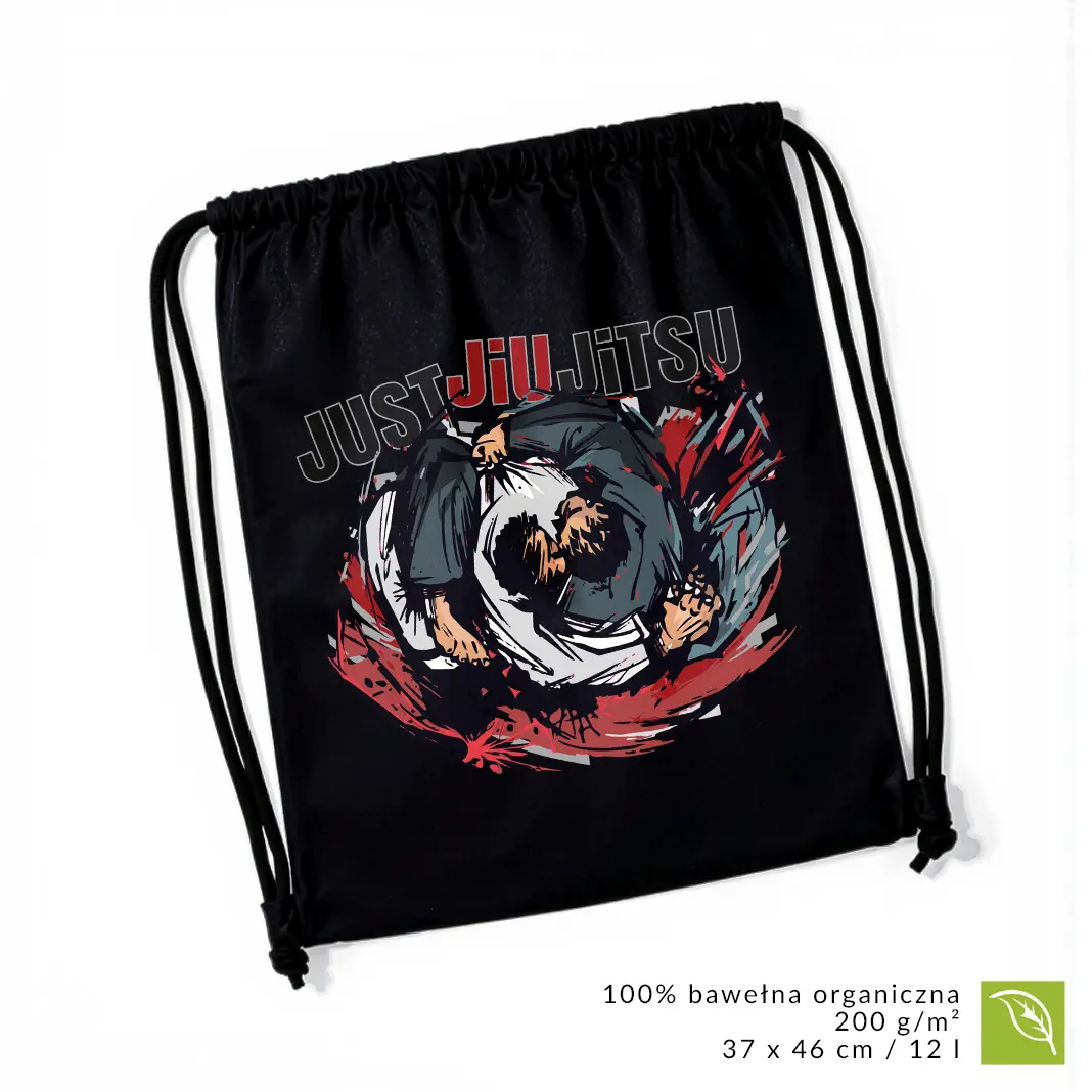 BJJ Drawstring Bag "Flow Fight" Black