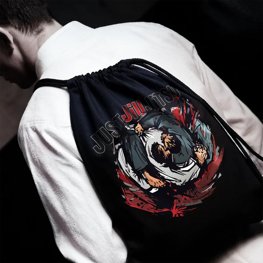 WOREK model MOCKUP Worek z grafiką BJJ „Flow Fight” Black - model